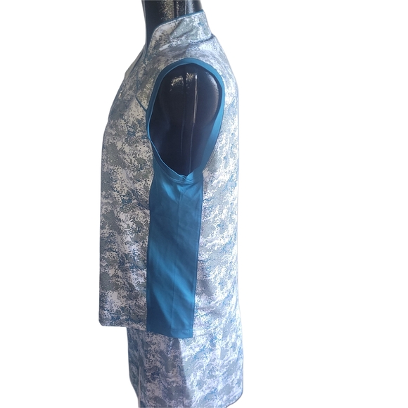 Maggie Lane White and Blue Sleeveless Polo Golf Top and Skort Set L - Picture 4 of 6